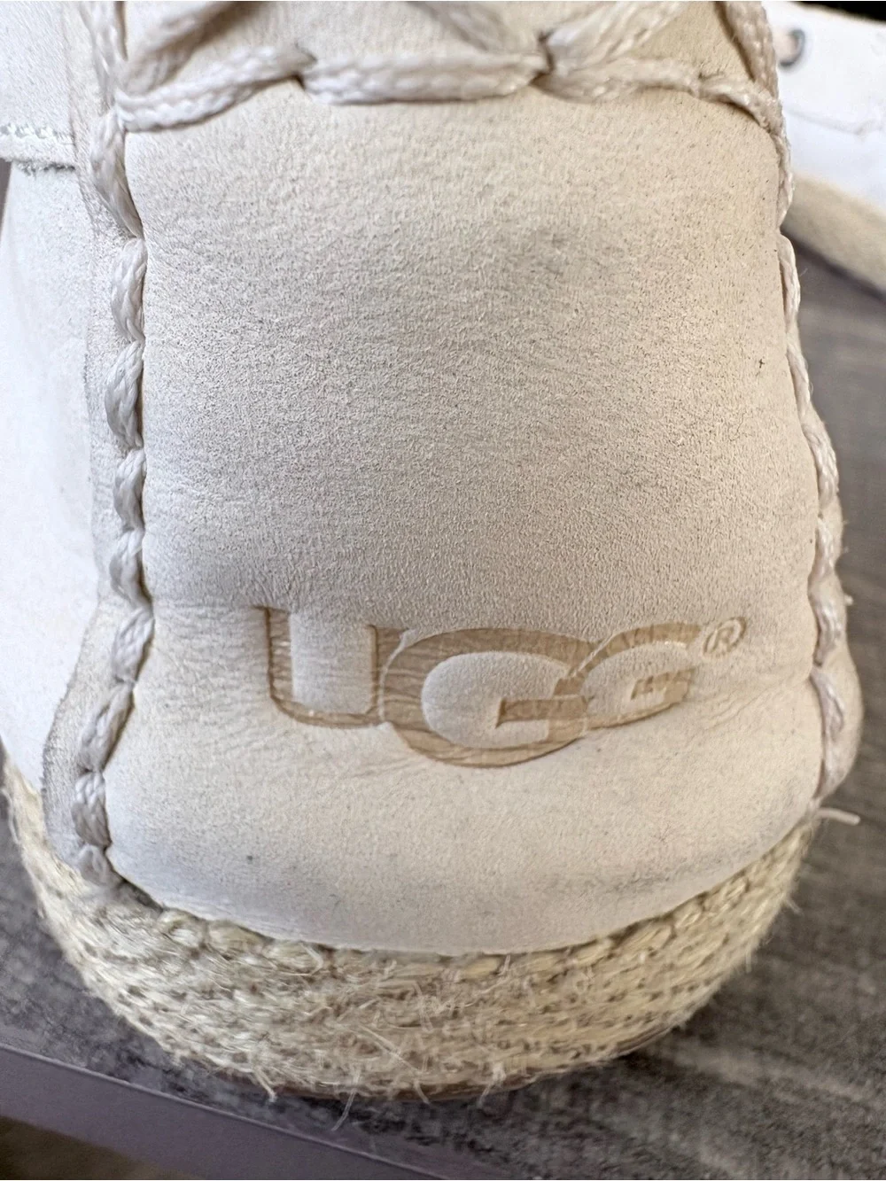 Women’s cream off White Espadrille Moccasin Slip-Ons